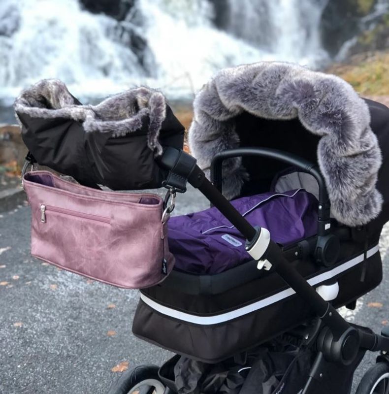 Tinkafu - Vognmuffe faux fur Svart/grå