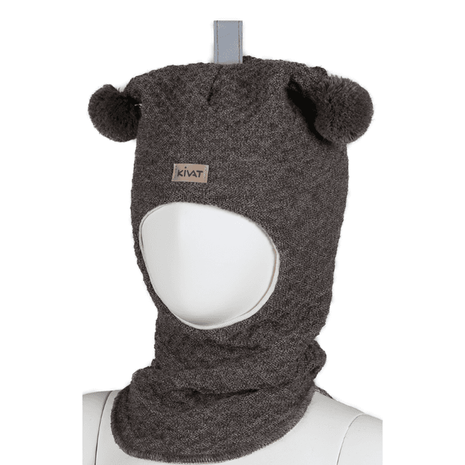 Hovedbilde Kivat - Balaclava i ull/bomull m. vindstopper Brunmelert