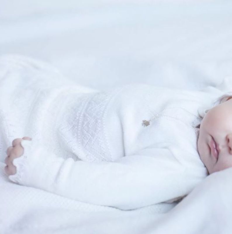 Lillelam - Dåpskjole i merinoull Unisex Hvit