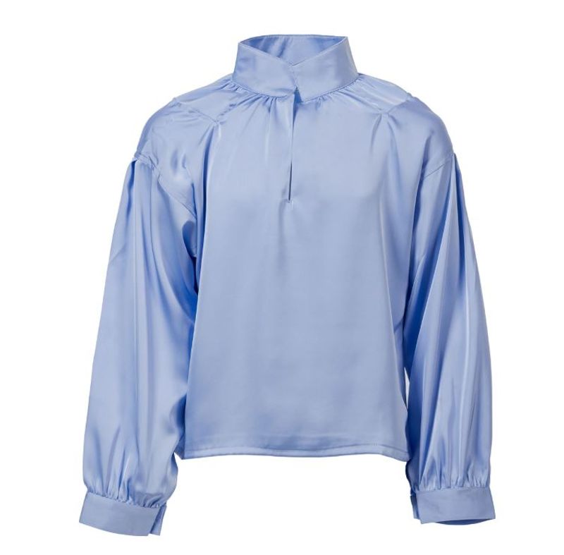 Salto - Skjorte til bunad/festdrakt Jente Lys Blå