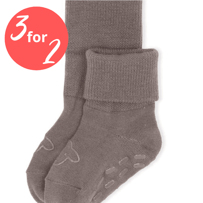 Hovedbilde Lillelam - Antiskli ullsokker Brun