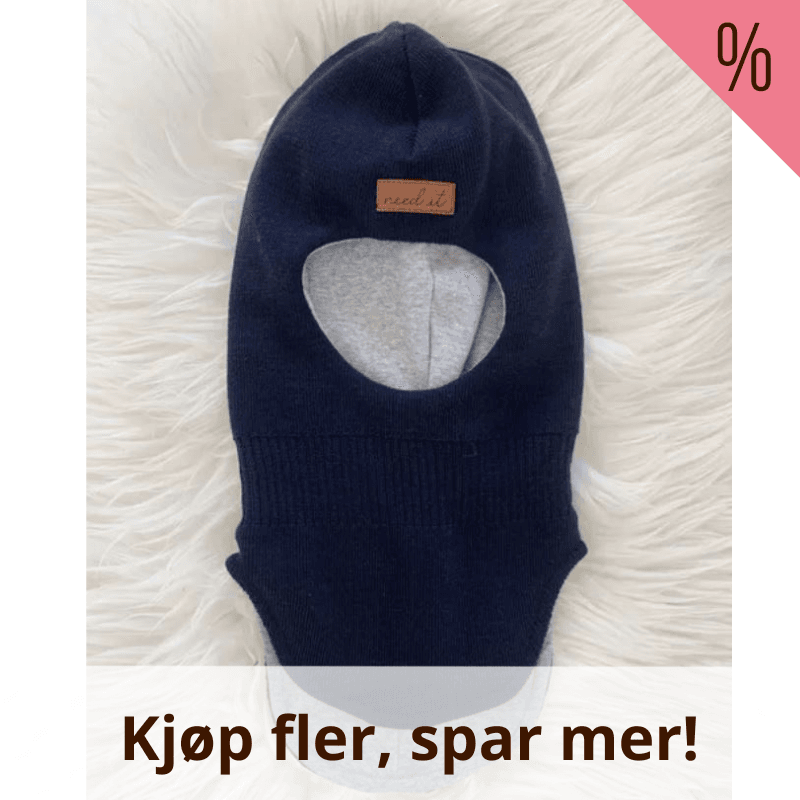 Need it - Balaclava i ull/bomull m vindstopper Kl